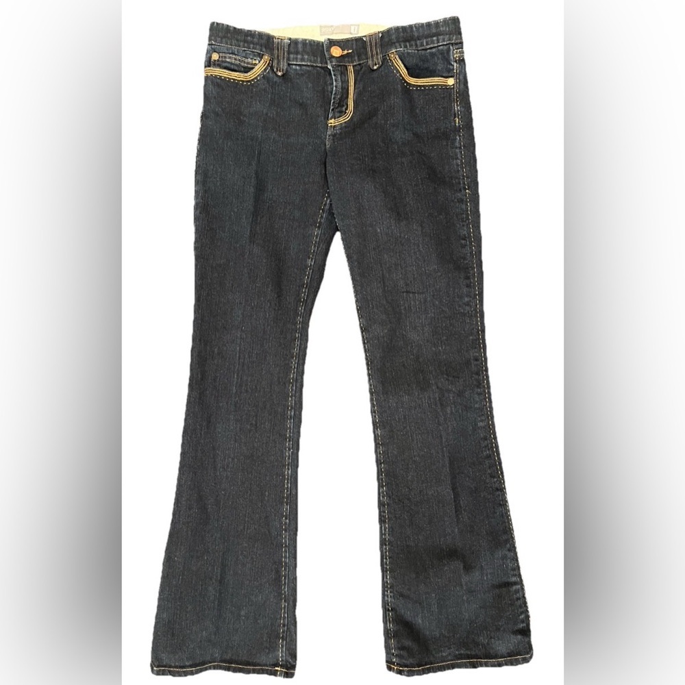 Bishop Of Seventh Jeans Size 31 Anthropologie Y2K Jeans Low Rise Bootcut Dark - Picture 2 of 16